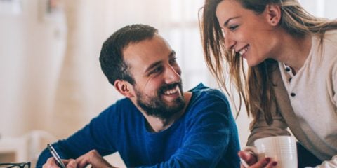 couple doing finances